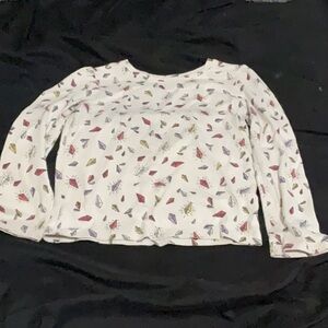 Kids white long sleeve shirt